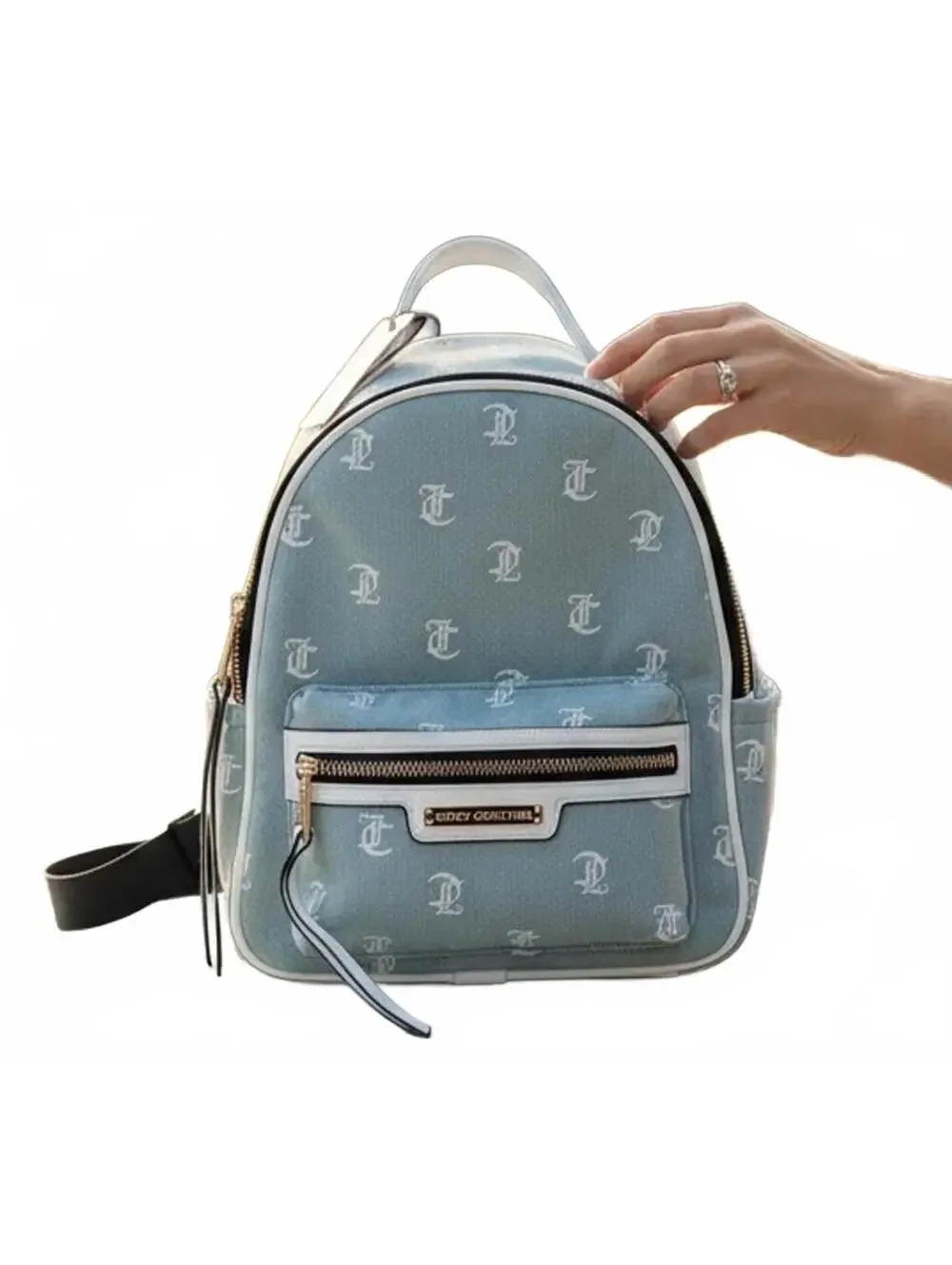 Juicy Couture Light Blue Denim Mini Backpack